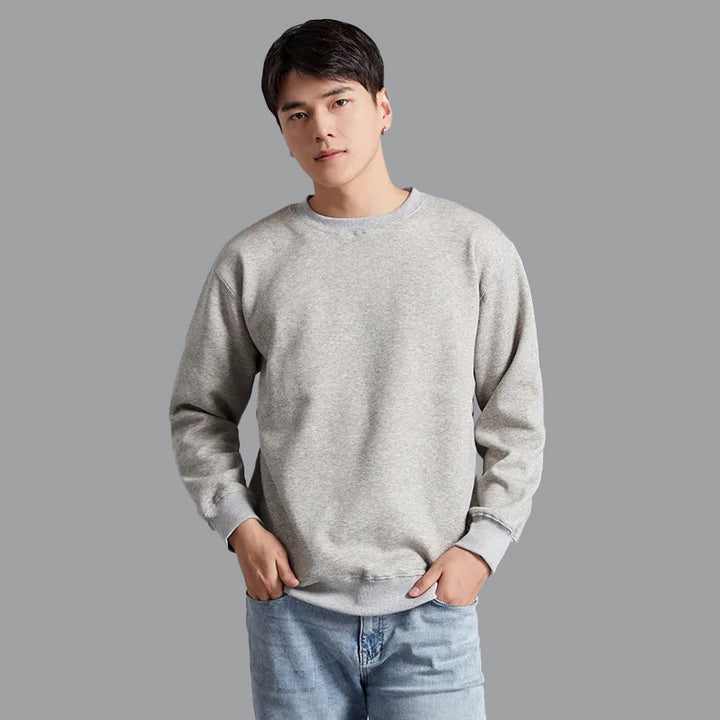 Herren Rundhals Baumwolle Sweatshirt