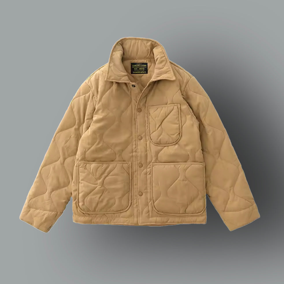 Herren Baumwoll Gefütterte Cargo Jacke