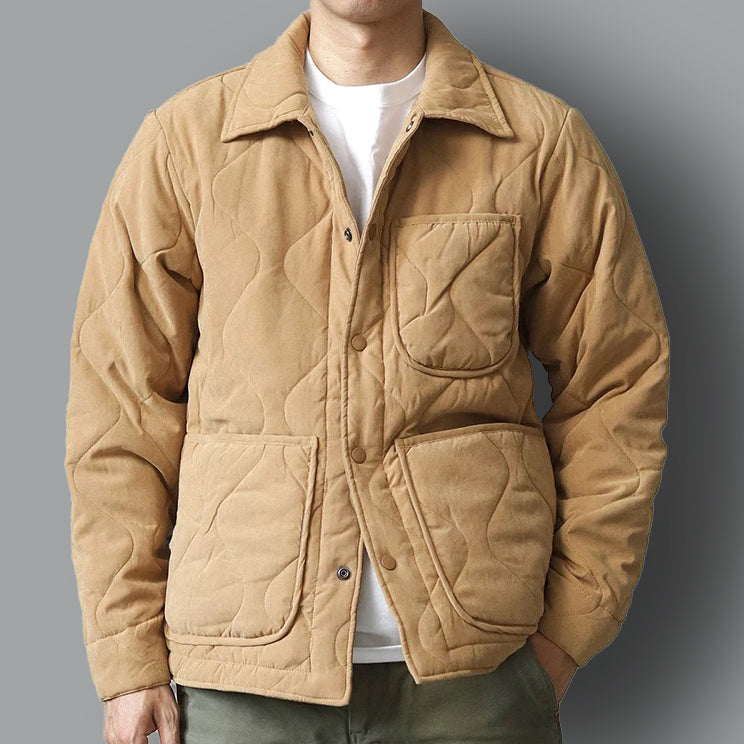 Herren Baumwoll Gefütterte Cargo Jacke