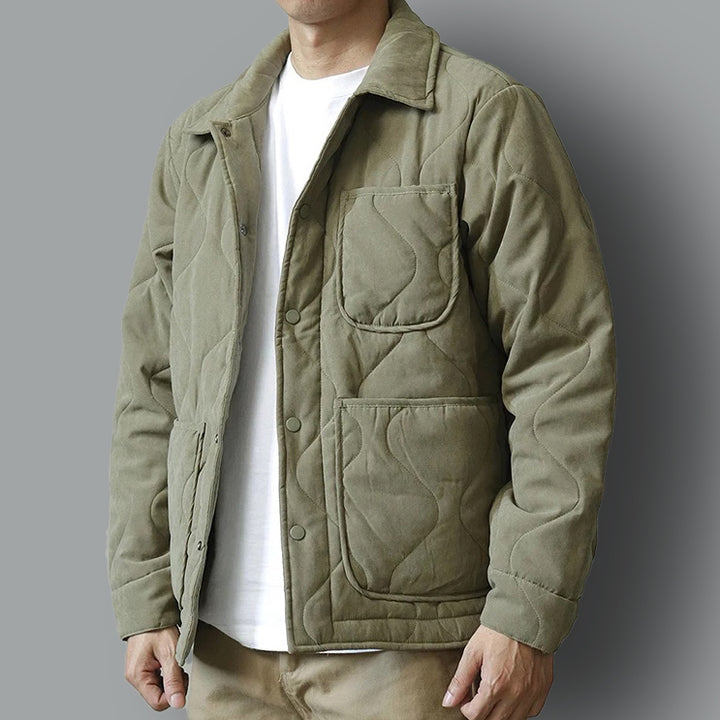Herren Baumwoll Gefütterte Cargo Jacke