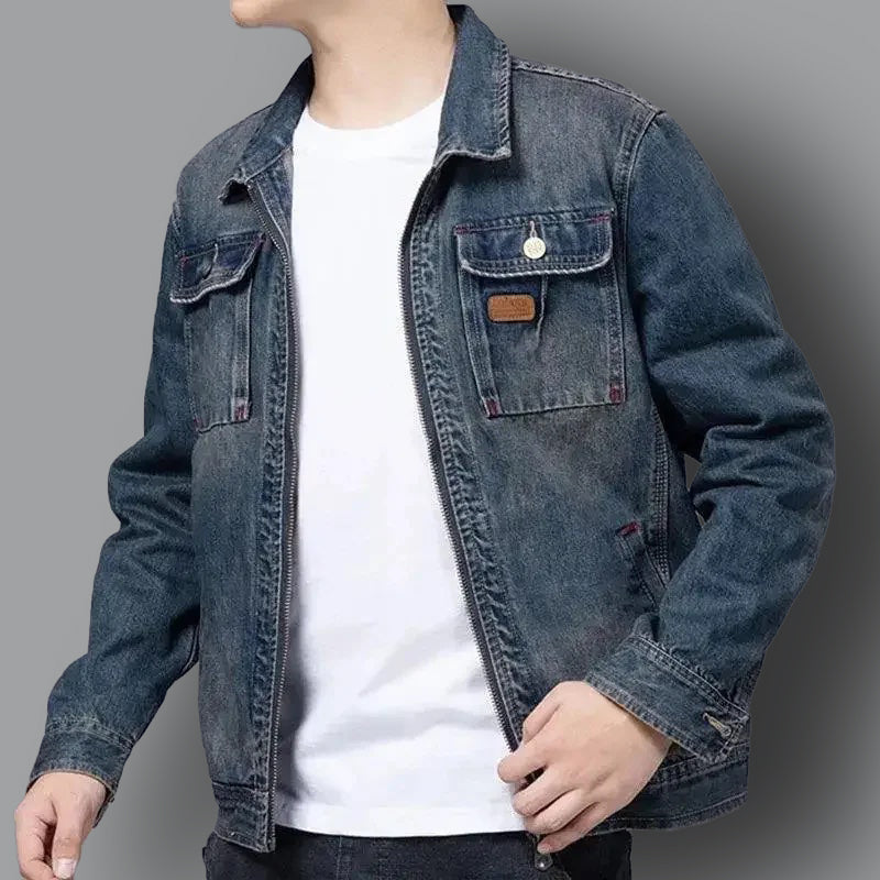 Herren Jeansjacke mit Hellem Waschung