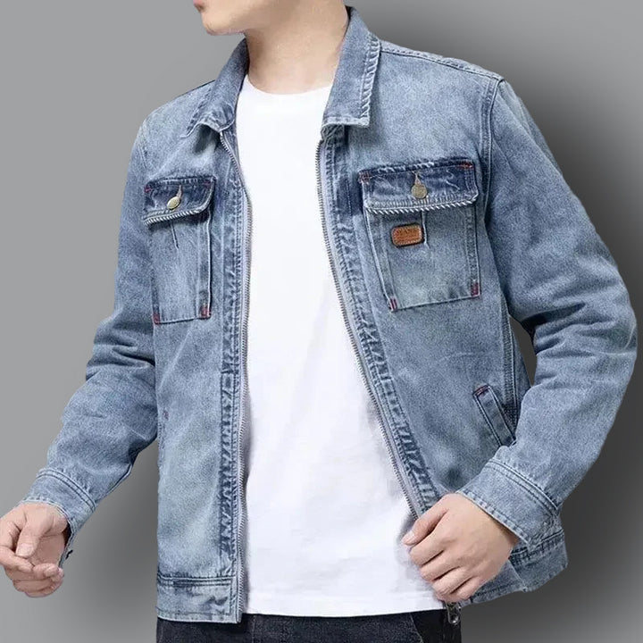 Herren Jeansjacke mit Hellem Waschung