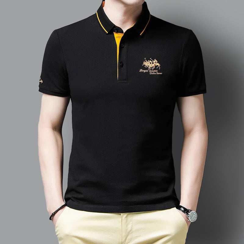 Herren Poloshirt mit Stickerei