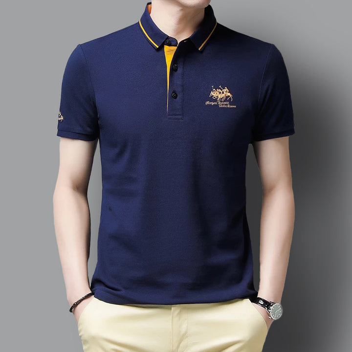 Herren Poloshirt mit Stickerei