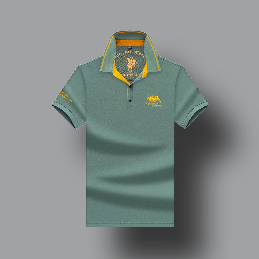 Herren Poloshirt mit Stickerei