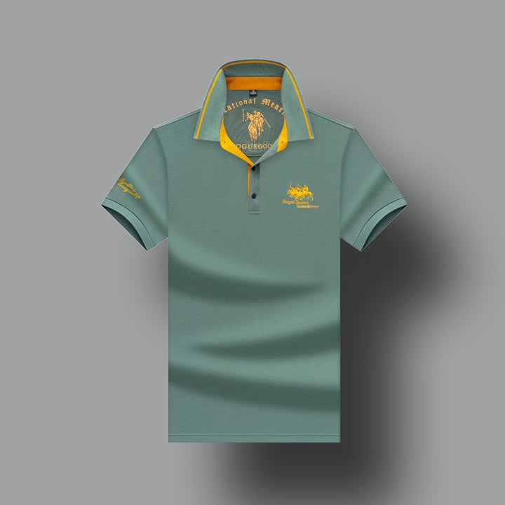 Herren Poloshirt mit Stickerei