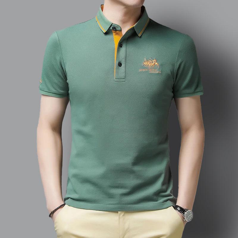 Herren Poloshirt mit Stickerei