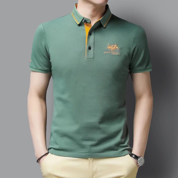 Herren Poloshirt mit Stickerei