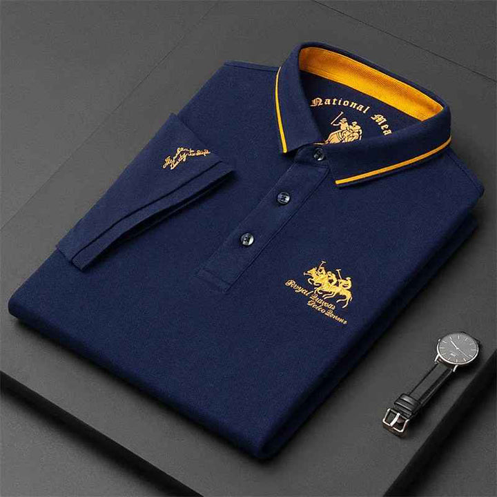 Herren Poloshirt mit Stickerei