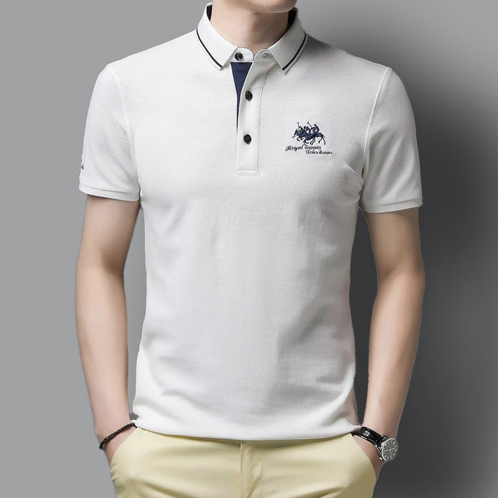 Herren Poloshirt mit Stickerei