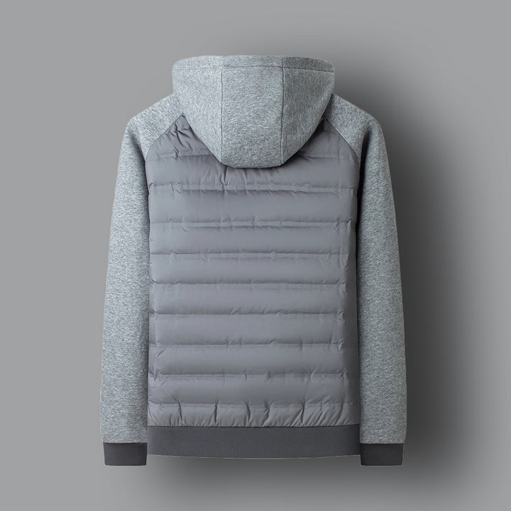 Warme Herrenjacke mit Kapuze